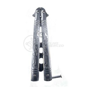 Knife Silver Butterfly Prata Borboleta Dobrável Inox