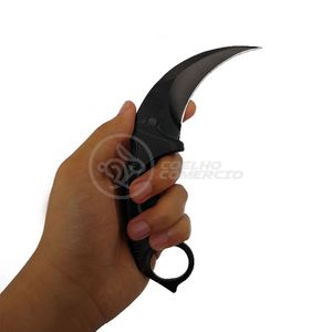 Knife Black Karambit Com Fio Manobras Preto Inox