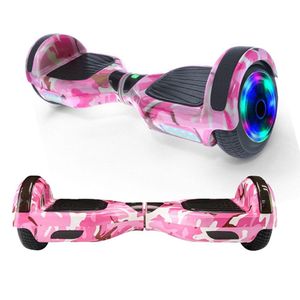Hoverboard Overboard Skate Elétrico Led Rosa Camuflado Nº6