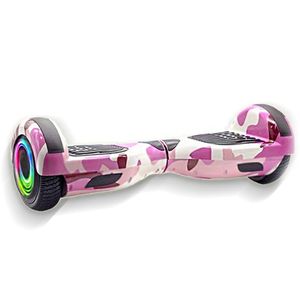 Hoverboard Overboard Skate Elétrico Led Rosa Camuflado Nº20