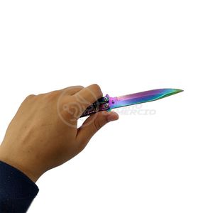 Knife Rainbow Butterfly Arco Iris Borboleta Inox