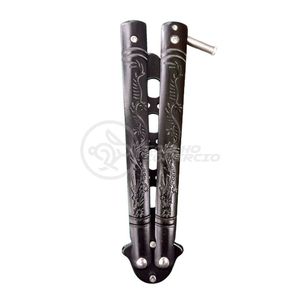 Knife Black Butterfly Preta Borboleta Dobrável Inox