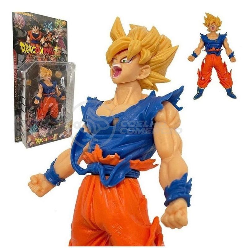 Boneco Action Figure Miniatura Goku Super Sayajin 2 Colecionáveis Dragon  Ball Z Super - 20cm