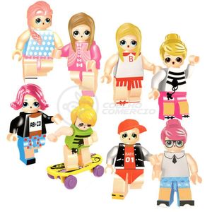 Kit 8 Boneca Mini Lol Bloco De Montar Tamanho:8 Personagens