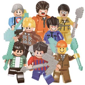 Kit 8 Brinquedo Boneco Bloco De Montar Roblox Colorido