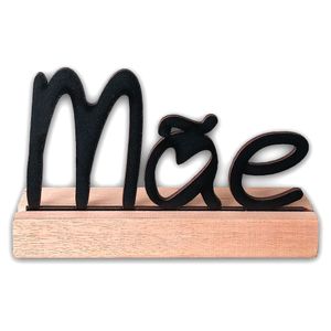 Frase Palavra De Mesa Em Mdf Com Base De Madeira De Pino Mãe