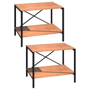 Kit 2 Sapateiras Multiuso Hall De Entrada 60cm 2 Prateleiras Padova Demolição/preto