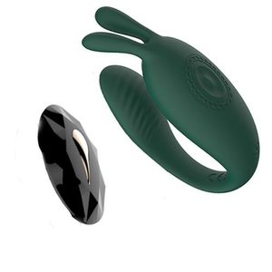 Vibrador De Casal Recarregável Com Controle Remoto Will - Coleção Royal Verde, Tamanho: Unico