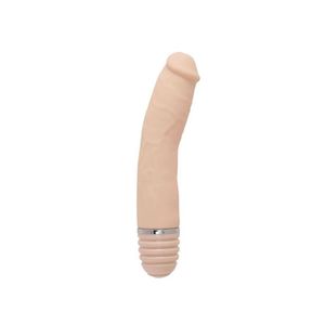 Pênis Flexível 19cm Com Glande 10 Velocidades - Bendable Buddy - Nanma - Cor: Bege