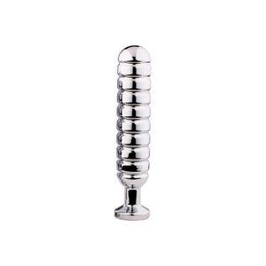 Plug Anal Escalonado Em Alumínio Cromado - 6.5 Aluminum Butt Plug Nanma - Cor: Prata, Tamanho: Unico
