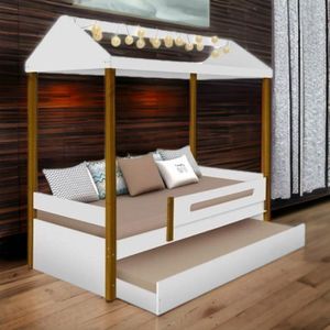 Cama Casa Solt. Lara Branco/mel C/ Aux. Firenze, Led E 02 Colchões