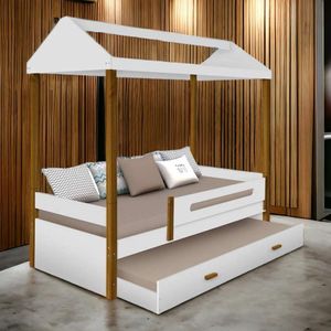 Cama Casa Solt. Lara Branco/mel C/ Auxiliar