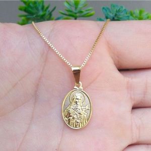 Gargantilha Santa Rita De Cassia Banhada A Ouro