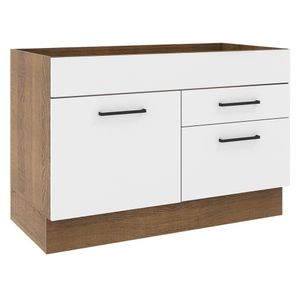 Balcão De Pia 1 Porta E 2 Gavetas Rustic/branco