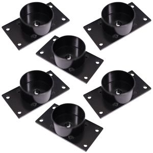 Kit 6 Chapinhas Reta Com Tubo Fixação Pés Palito Rosca