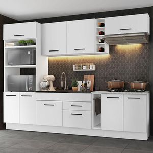 Cozinha Completa 290001 Com Armário E Balcão Branco Branco