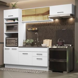 Cozinha Completa 270004 Com Armário E Balcão Branco Branco