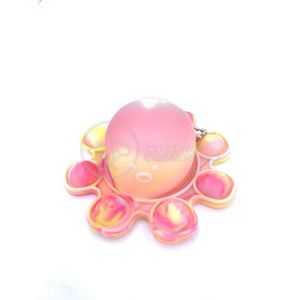Chaveiro Polvo Reversível Pop It Anti Stress Silicone