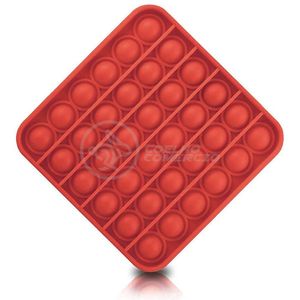 Pop It Quadrado Anti Stress Sensor Vermelho