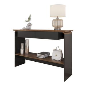 Aparador Buffet Charles Com 2 Gavetas 136 Cm Preto Fosco/naturale Preto Fosco/naturale