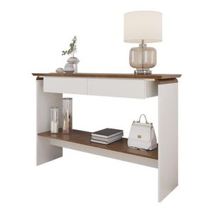 Aparador Buffet Charles Com 2 Gavetas 136 Cm Branco/naturale Branco/naturale