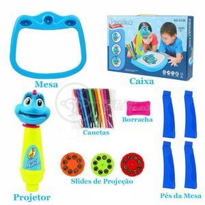 Projetor Para Desenho Infantil Aprendizagem Galinha Azul