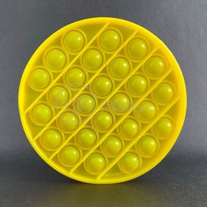 Pop It Circular Estourar Bolha Sensorial amarelo