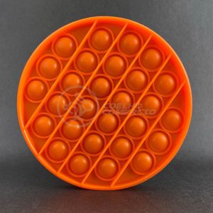 Pop It Circular Estourar Bolha Sensorial laranja