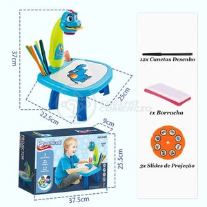 Projetor Para Desenho Infantil Aprendizagem Galinha Azul