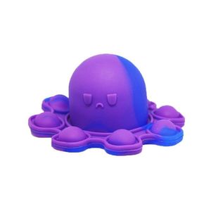 Chaveiro Polvo Reversível Pop It Fidget Antistress Sensorial