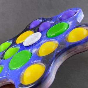 Hand Spinner Pop It Led Luminoso Tiktok Sensorial Azul