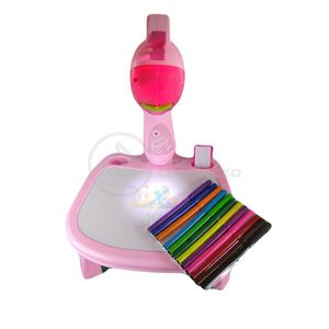 Projetor Para Desenho Infantil Aprendizagem Girafa Rosa