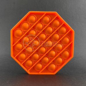Pop It Octogonal Estourar Bolha Sensorial laranja