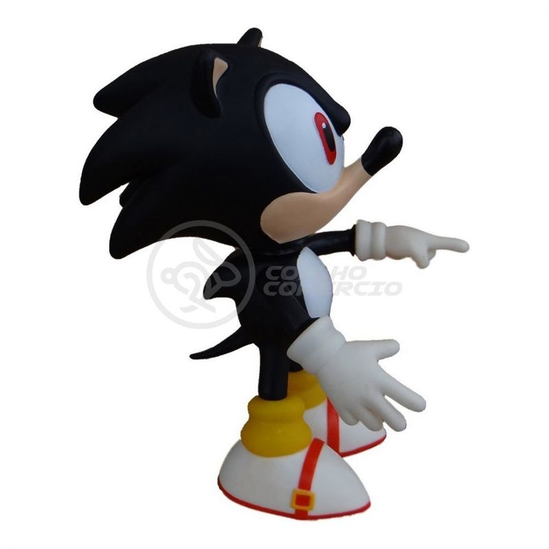 Boneco Action Figure Sonic Preto Articulado 23cm - WebContinental