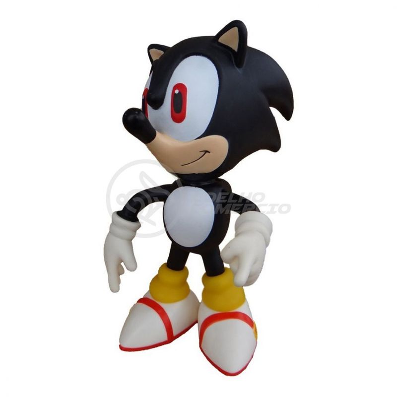 Boneco Action Figure Sonic Preto Articulado 23cm - WebContinental