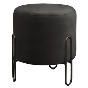 Puff Banqueta Mali Corino Luxo Castellar Móbile Preto
