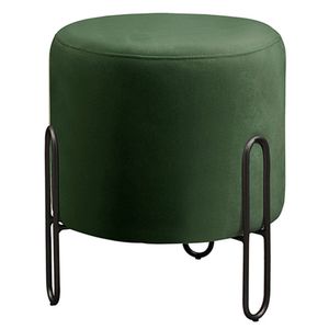 Puff Banqueta Mali Veludo Luxo Castellar Móbile Verde