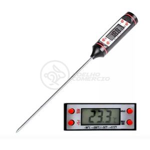 Termômetro Culinário Cozinha Digital Mede -50ºc A +300ºc