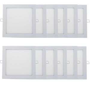 Kit 12 Plafon Painel Led Luminária Downlight 25w Embutir