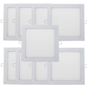 Kit 9 Plafon Painel Led Luminária Downlight 25w Embutir
