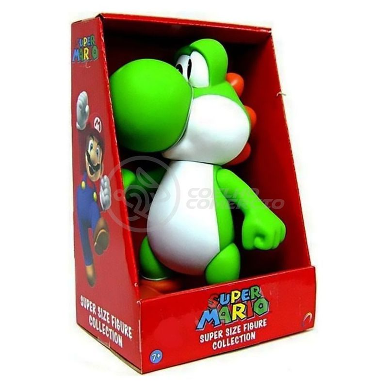 Boneco Yoshi 23cm Articulado Super Mario Bros Coleção Nintendo