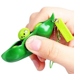 Chaveiro Ervilha Brinquedo Anti Stress Silicone Verde