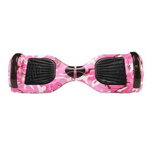 Hoverboard Infantil Skate Elétrico Led Rosa Camuflado