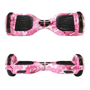 Hoverboard Infantil Skate Elétrico Led Rosa Camuflado