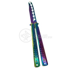 Canivete Fade Rainbow Butterfly Treinamento Faca Borboleta