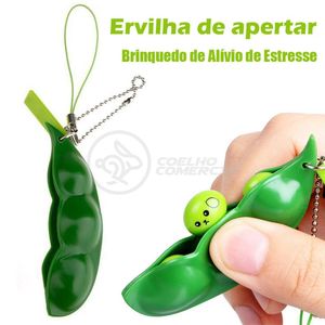 Chaveiro Ervilha Fidget Toy Brinquedo Apertar Silicone