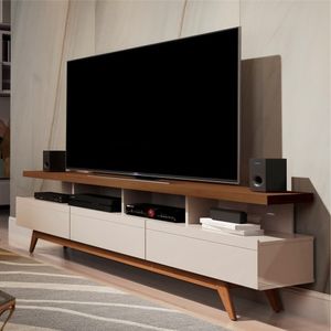 Rack Para Tv Hamal Ii 1.8 Off White Freijó