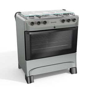 Fogão Mueller 5 Bocas Titânio Com Acendimento Automático Mfi5bb Bivolt
