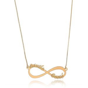 Colar Personalizado Amor Infinito Folheado Em Ouro 18K