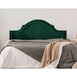 Cabeceira Queen Estofada Para Cama Box Com Tachas 160x60cm Provençal Luxo Verde/fumê